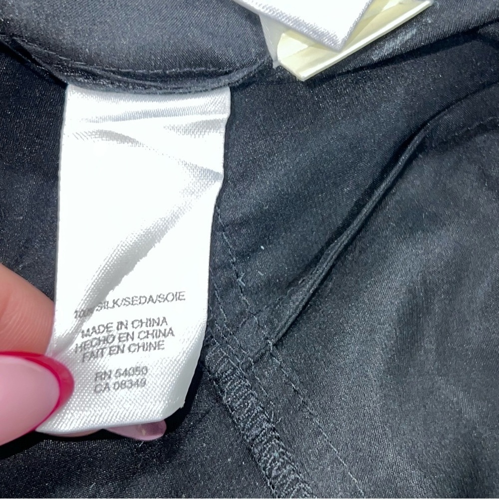 Jones New York Black Silk Blouse - Picture 4 of 5